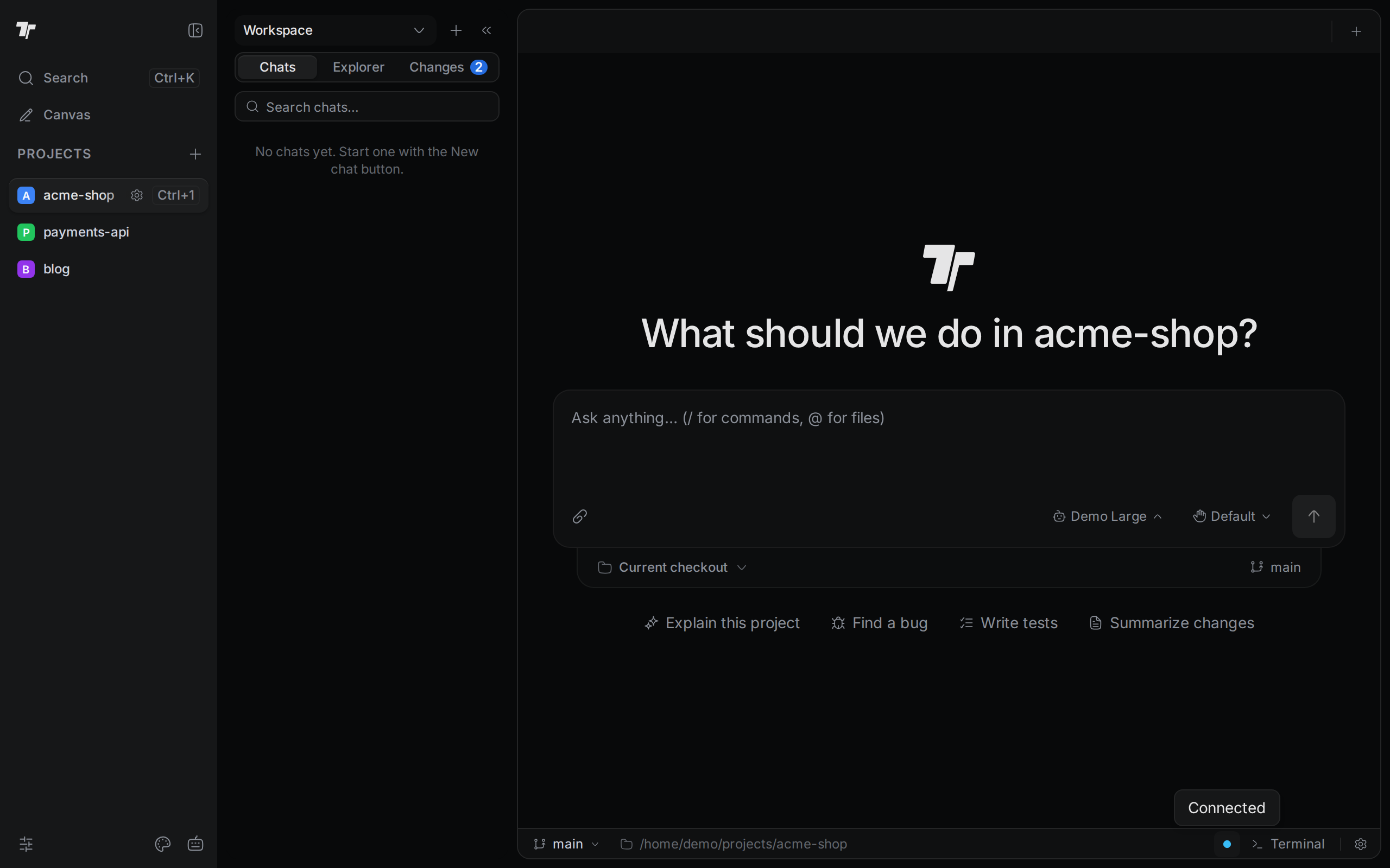 Termul open in a desktop web browser